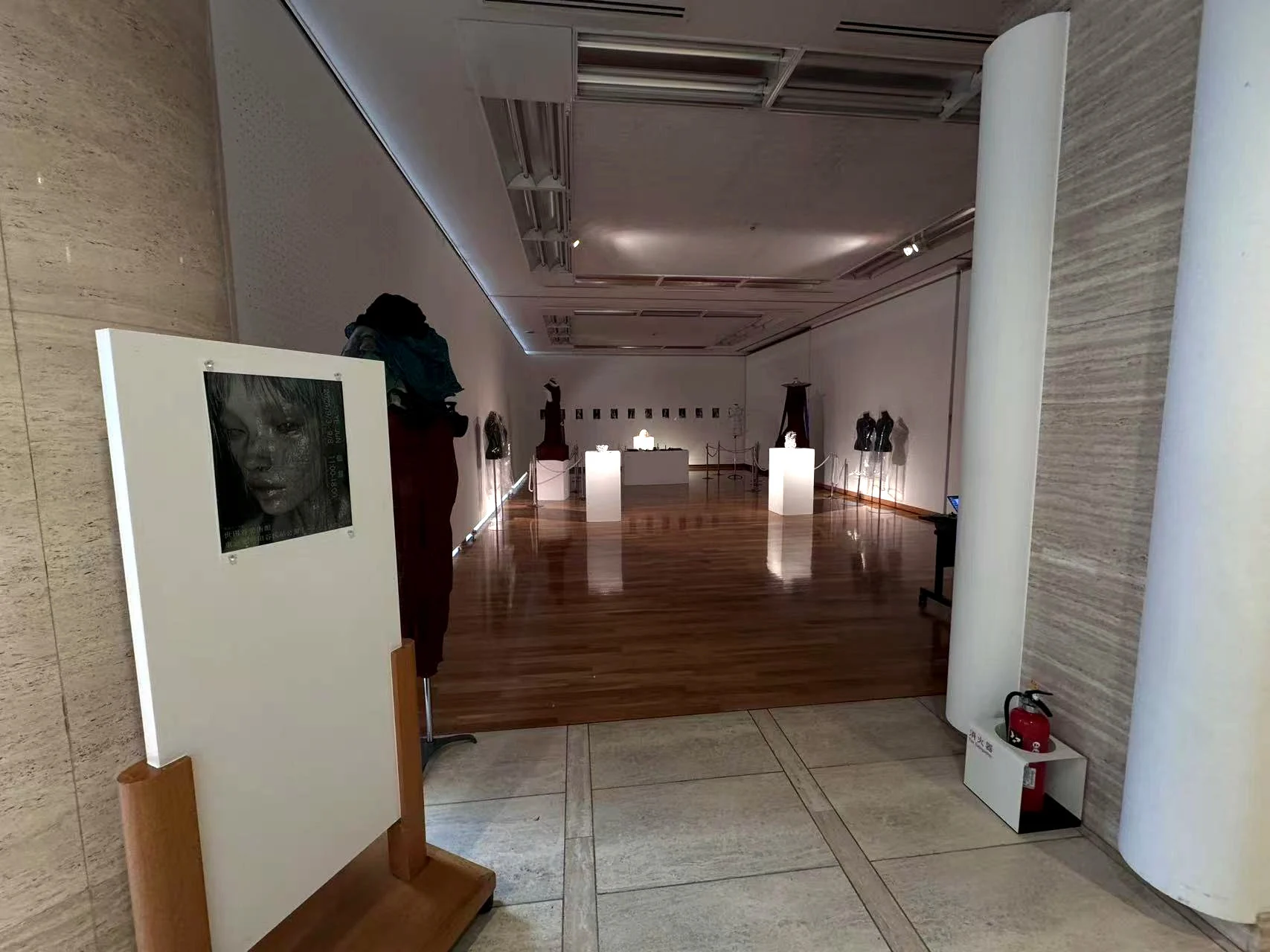 作品が配置された展覧会場の全景